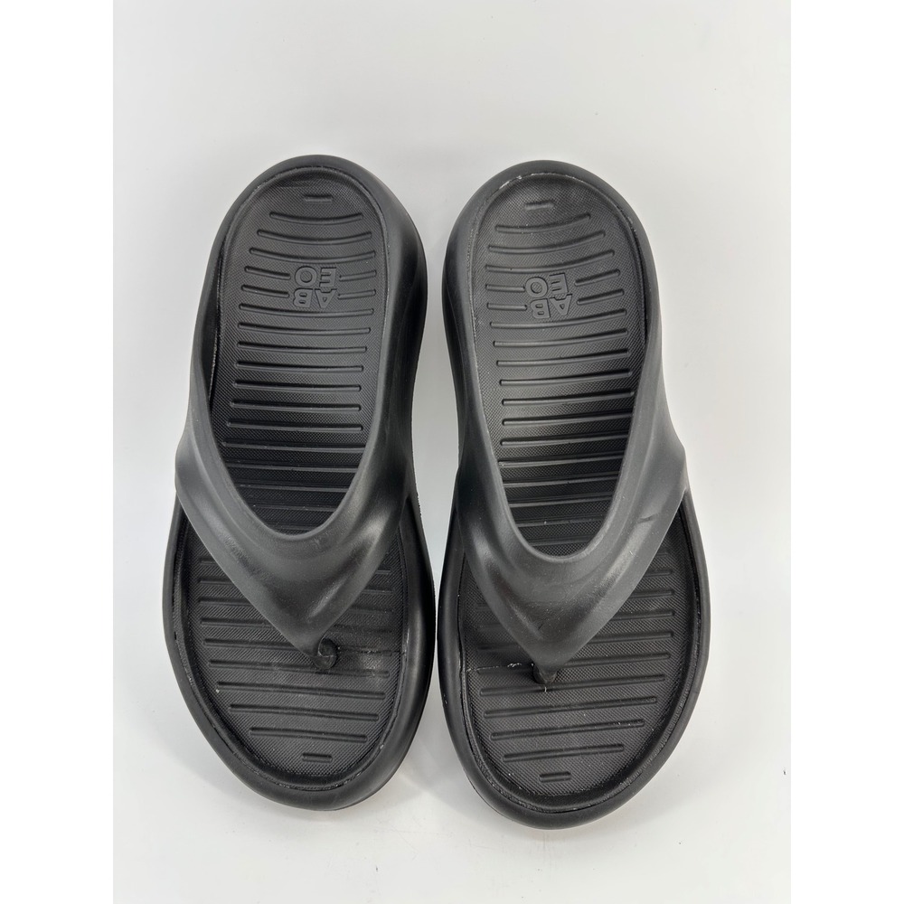 ABEO Mens Black‎ Comfort Thong Flip Flop Sandals Size M13 GALAXY